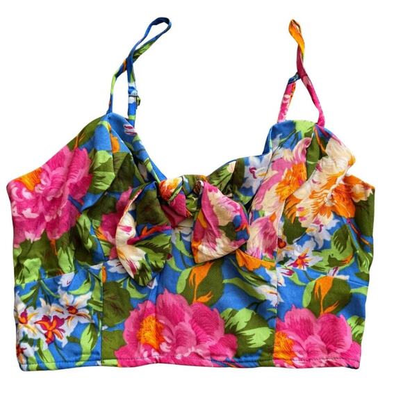 Band of Gypsies Floral Mini Dress Set - Blue and Pink - Picture 2 of 8